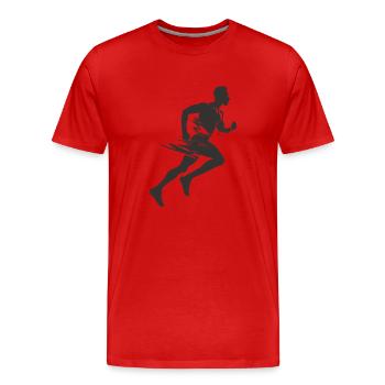 Sprinter Colorsplash Sprintender Sprint - Männer Premium Bio T-Shirt - Rot - Vorne - Damien (186cm)
