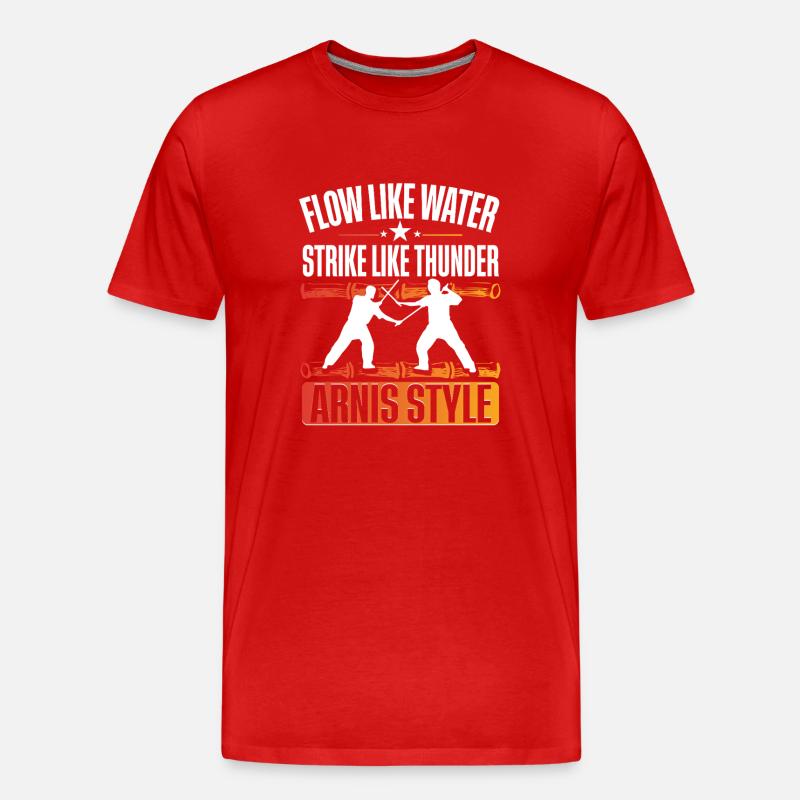 Escrima Arnis Kampfsport - Männer Premium Bio T-Shirt - Rot
