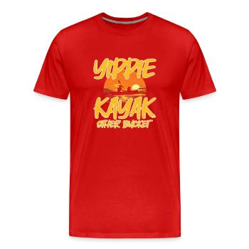 Kayak - T-shirt bio Premium Homme - rouge - Devant - Damien (186cm)