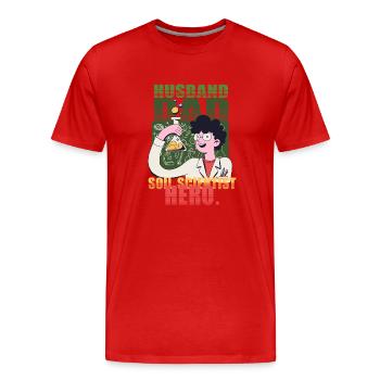 Soil Science Soil Scientist Father - Men's Premium Organic T-Shirt - red - Front - Damien (186cm)