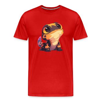 Salamandres Salamandres - T-shirt bio Premium Homme - rouge - Devant - Damien (186cm)