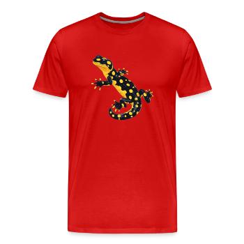 Salamanders Salamander - Männer Premium Bio T-Shirt - Rot - Vorne - Damien (186cm)