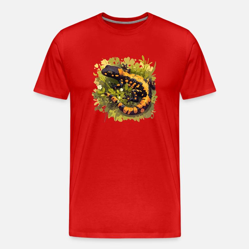 Salamanders Salamander - Männer Premium Bio T-Shirt - Rot
