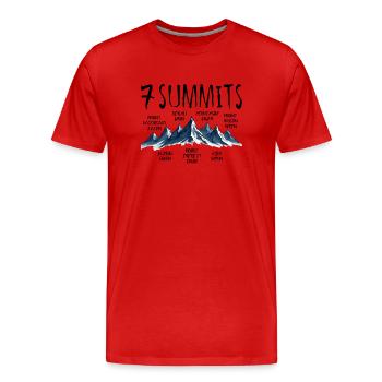 Seven Summits - Men's Premium Organic T-Shirt - red - Front - Damien (186cm)