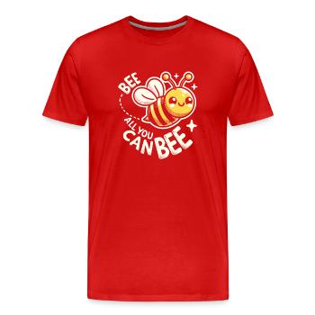 Bee All You Can Bee - Männer Premium Bio T-Shirt - Rot - Vorne - Damien (186cm)