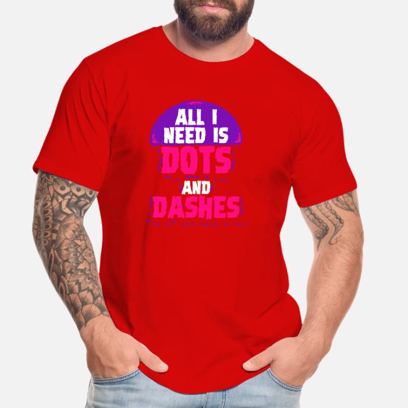 Morsecode Morse Code Points et tirets T-shirt bio Premium Homme