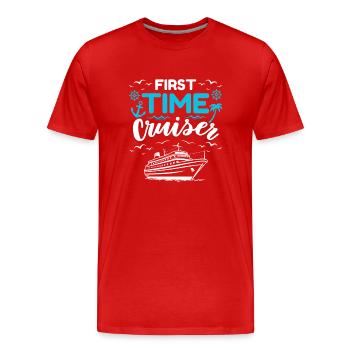 Erste Kreuzfahrt Spruch Kreuzfahrt Fan - Männer Premium Bio T-Shirt - Rot - Vorne - Damien (186cm)