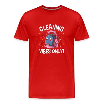 Reinigung Liebhaber Reinigungskraft - Männer Premium Bio T-Shirt - Rot - Vorne - Damien (186cm)