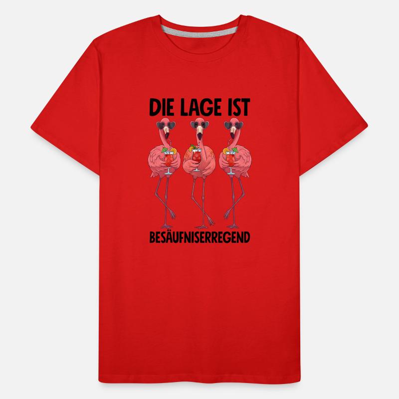 The location is drunken with flamingos Men's Premium Organic T-Shirt