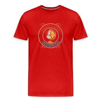 Geografische Informationssysteme Geospatial - Männer Premium Bio T-Shirt - Rot - Vorne - Damien (186cm)