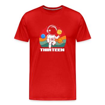 Aventures spatiales pour les jeunes de treize ans - T-shirt bio Premium Homme - rouge - Devant - Damien (186cm)