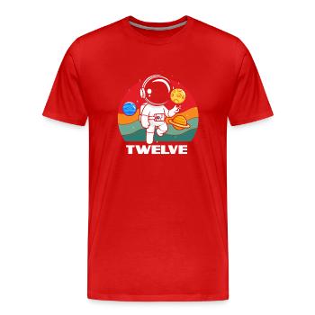 Astronaut Twelve Birthday Adventure - Men's Premium Organic T-Shirt - red - Front - Damien (186cm)