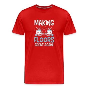 Reinigung Liebhaber Reinigungskraft - Männer Premium Bio T-Shirt - Rot - Vorne - Damien (186cm)