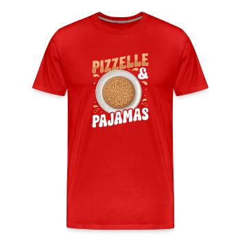 Gaufre Pizzelle - Gaufres italiennes - T-shirt bio Premium Homme - rouge - Devant - Damien (186cm)