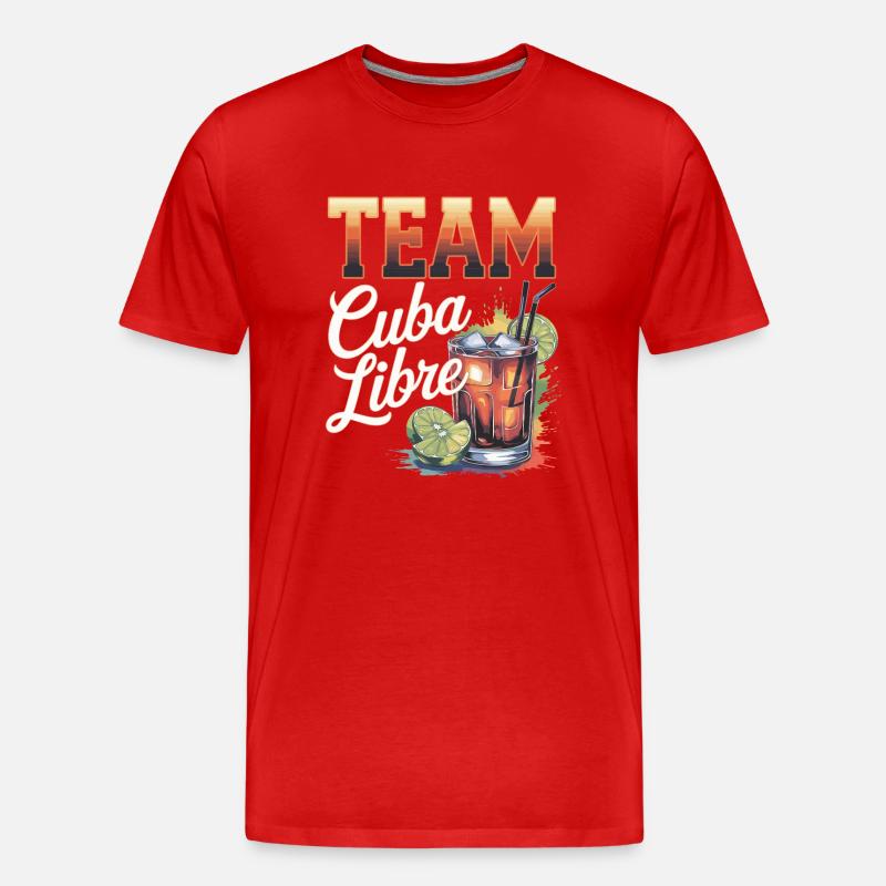 Cocktail Barkeeper Team Cuba Libre - Männer Premium Bio T-Shirt - Rot