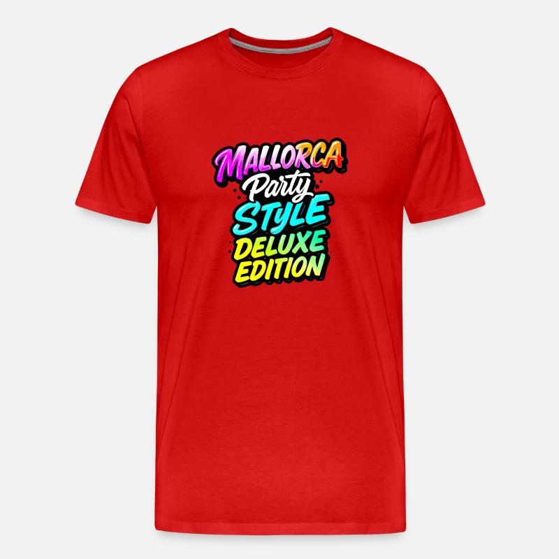 Mallorca Party Style - Männer Premium Bio T-Shirt - Rot