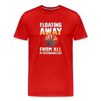 Schwebend Weg Von Allen Verpflichtungen - Männer Premium Bio T-Shirt - Rot - Vorne - Damien (186cm)