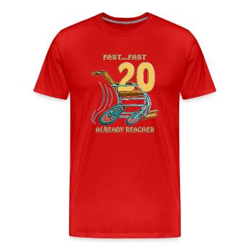 BIRTHDAY FAST...FAST 20 ALREADY REACHED - Männer Premium Bio T-Shirt - Rot - Vorne - Damien (186cm)