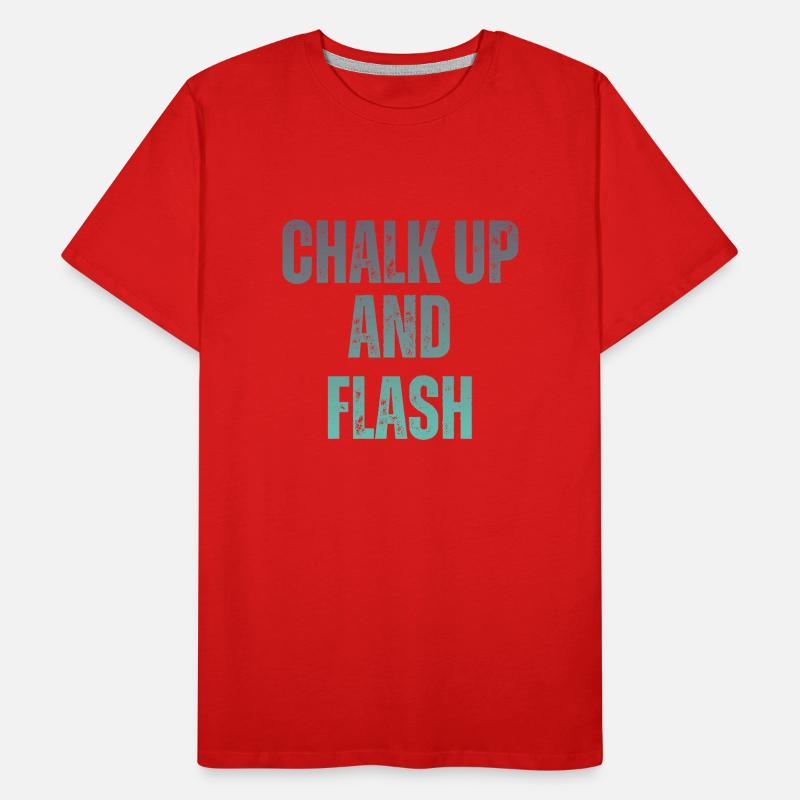 Boulderer Chalk Up Und Flash Bouldering Männer Premium Bio T-Shirt
