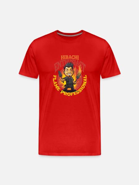 Hibachi Enthusiast - Men's Premium Organic T-Shirt - red