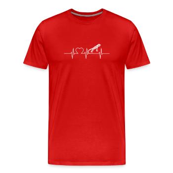 Salamandres Salamandres - T-shirt bio Premium Homme - rouge - Devant - Damien (186cm)