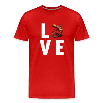 Salamandres Salamandres - T-shirt bio Premium Homme - rouge - Devant - Damien (186cm)
