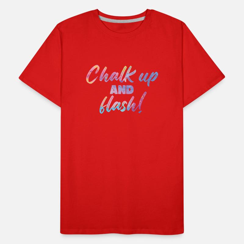 Boulderer Chalk Up et Flash Bouldering T-shirt bio Premium Homme