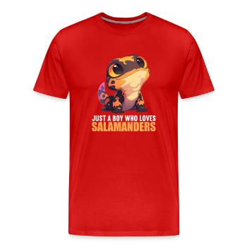 Salamanders Salamander - Men's Premium Organic T-Shirt - red - Front - Damien (186cm)