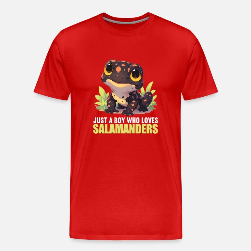 Salamanders Salamander - Männer Premium Bio T-Shirt - Rot
