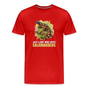 Salamanders Salamander - Men's Premium Organic T-Shirt - red - Front - Damien (186cm)