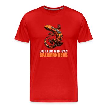 Salamanders Salamander - Men's Premium Organic T-Shirt - red - Front - Damien (186cm)