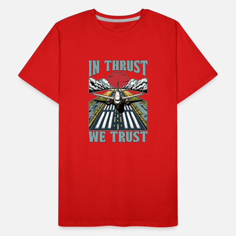 Instructeur de vol à l’école de pilotage Thrust We Trust T-shirt bio Premium Homme
