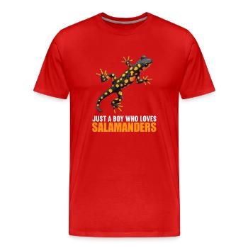 Salamanders Salamander - Men's Premium Organic T-Shirt - red - Front - Damien (186cm)