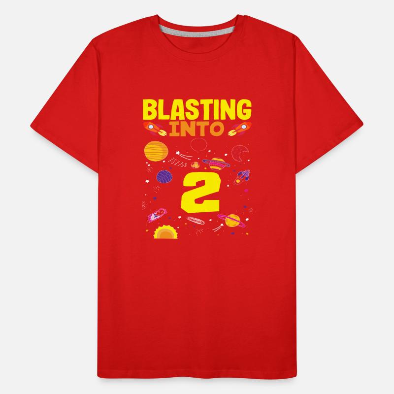 Rocket launch into adventure with 2 Men's Premium Organic T-Shirt