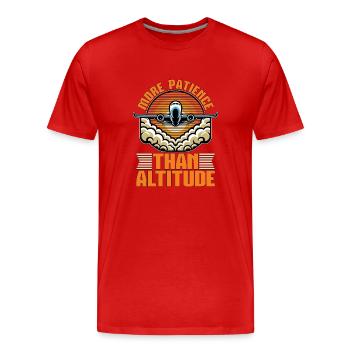 Flight Instructor More Patience Aviation Teacher - Men's Premium Organic T-Shirt - red - Front - Damien (186cm)