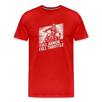 Christian Biker Full Armor Full Throttle - T-shirt bio Premium Homme - rouge - Devant - Damien (186cm)