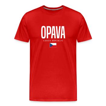 Opava Tschechien - Männer Premium Bio T-Shirt - Rot - Vorne - Damien (186cm)