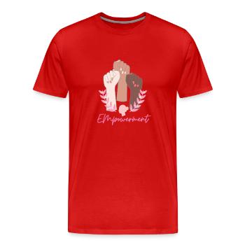Autonomisation - Féminisme Poings de Girl Power - T-shirt bio Premium Homme - rouge - Devant - Damien (186cm)