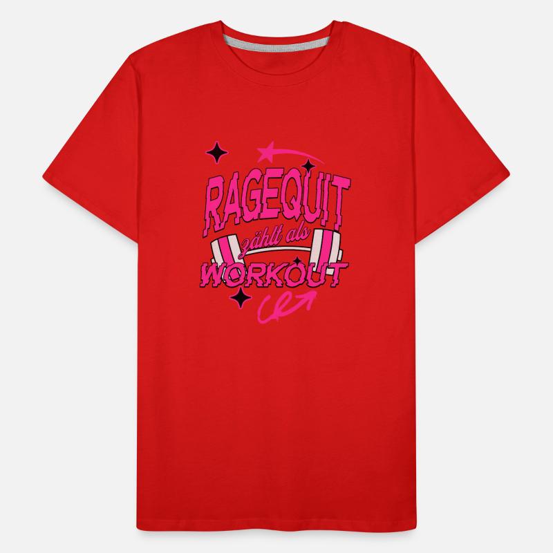 Ragequit zählt als Workout Männer Premium Bio T-Shirt