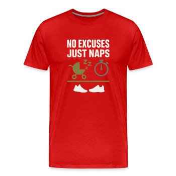 Crèche Papa Paternité Fierté - T-shirt bio Premium Homme - rouge - Devant - Damien (186cm)
