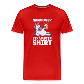 Mallorca HANGOVER BEKÄMPFER SHIRT Lustiges - Männer Premium Bio T-Shirt - Rot - Vorne - Damien (186cm)
