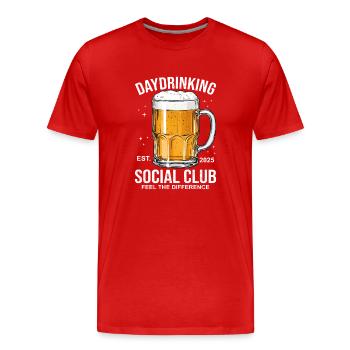 Bière du Social Club 2025 - T-shirt bio Premium Homme - rouge - Devant - Damien (186cm)