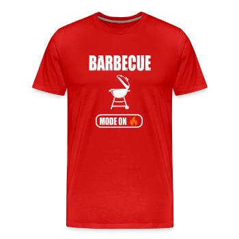 barbecue bbq mode on drôle - T-shirt bio Premium Homme - rouge - Devant - Damien (186cm)