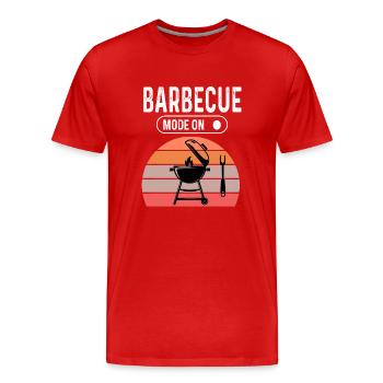 barbecue bbq mode on vintage - T-shirt bio Premium Homme - rouge - Devant - Damien (186cm)