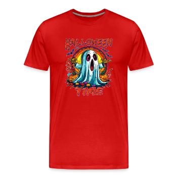 L’HEURE D’HALLOWEEN - T-shirt bio Premium Homme - rouge - Devant - Damien (186cm)