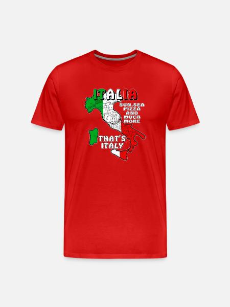 ITALIA, DAT IS ITALIË - Mannen premium biologisch T-shirt - rood