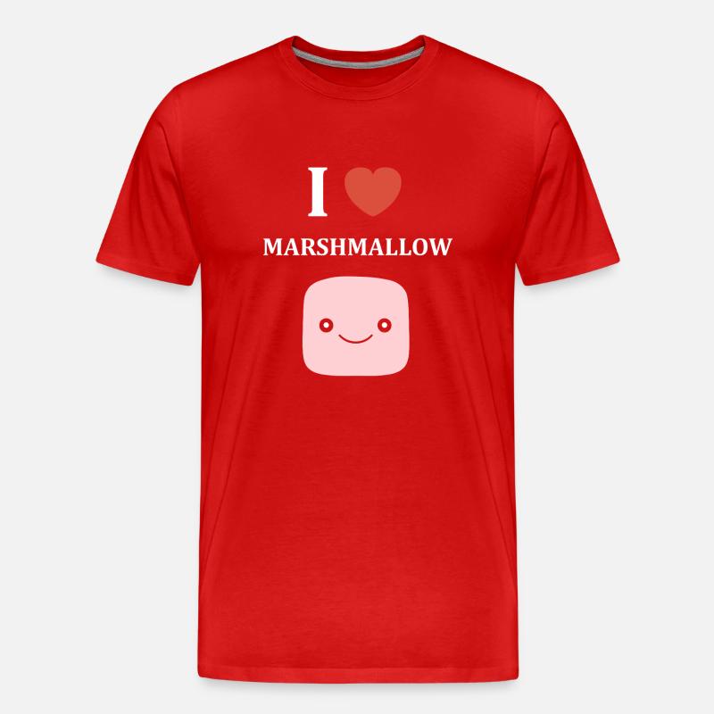 Marshmallow - Männer Premium Bio T-Shirt - Rot