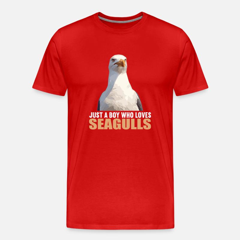 Möwen Möwe - Männer Premium Bio T-Shirt - Rot