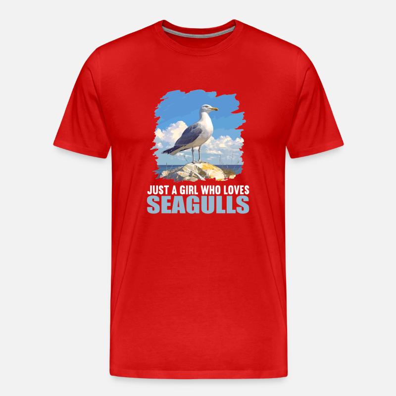 Möwen Möwe - Männer Premium Bio T-Shirt - Rot