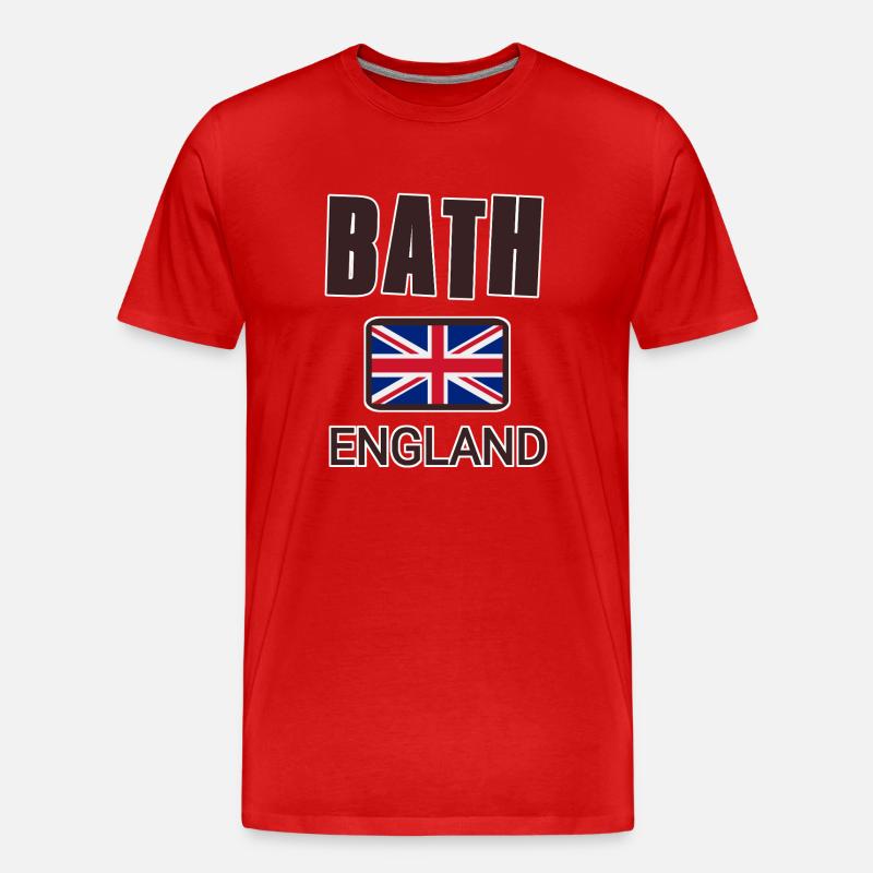 Bath England - Männer Premium Bio T-Shirt - Rot